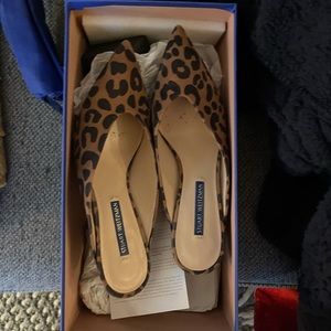 Stuart Weitzman Size 7 cheetah suede heels